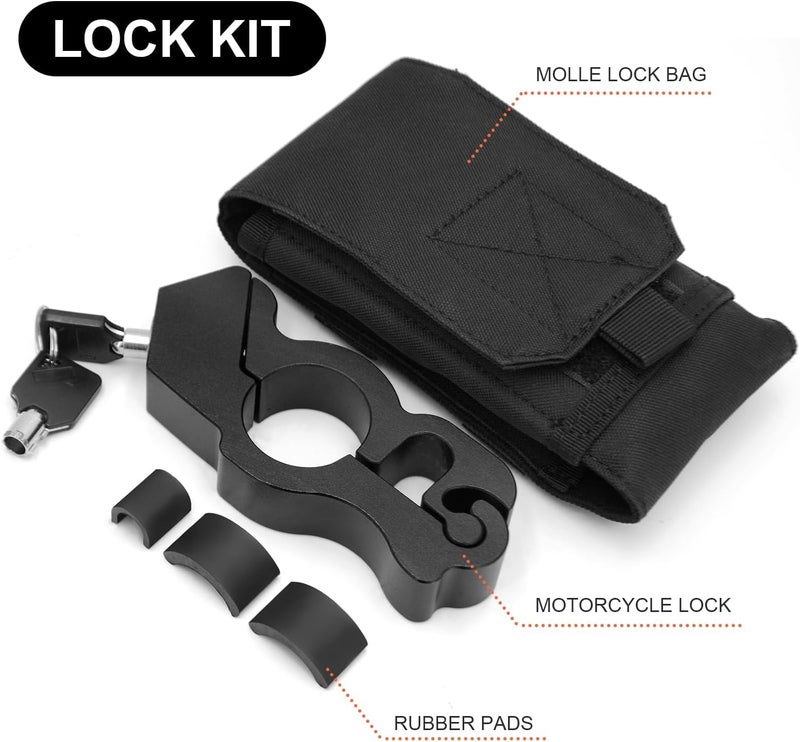 BeTime Heavy Duty Motorcycle Locks - Anti Theft Throttle & Brake Locks for Dirt Bike, Moped, Scooter & ATV Accessories - Image 3